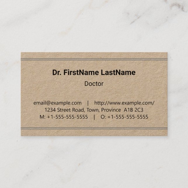 Minimalist, Basic & Humble Business Card (Front)