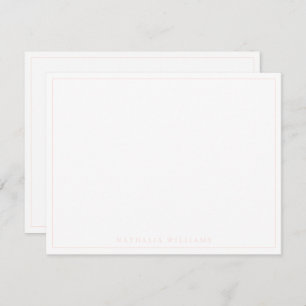 Minimalist Basic Personalise Blush Pink Stationery Card