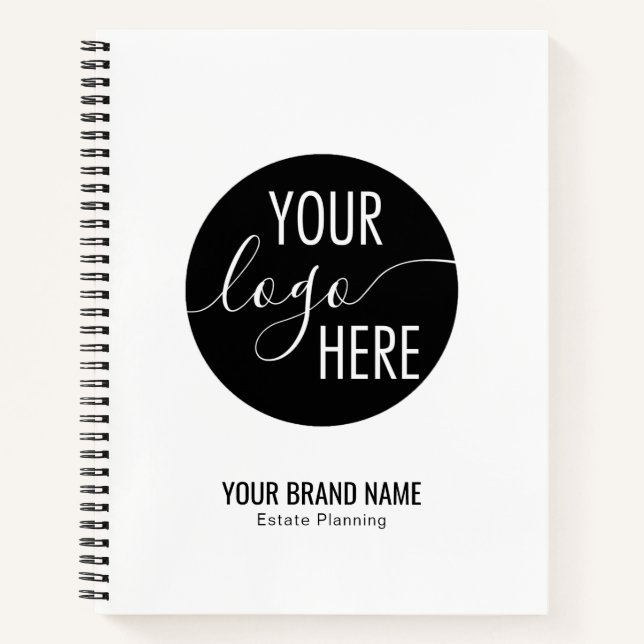 Minimalist Basic Professional Company Logo  Notebook (Front)