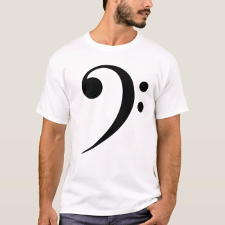 Minimalist Bass F Clef Music Symbol Musician T-Shirt