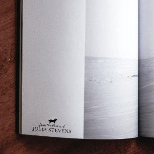 Minimalist Basset Hound Dog Rubber Stamp