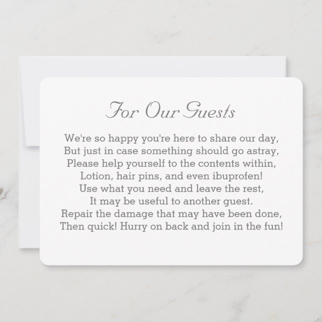 Minimalist Bathroom Basket Sign Invitation (Front)