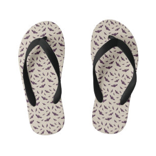 Minimalist Bats Pattern Halloween Blanket Kid's Jandals