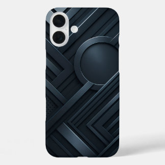 Minimalist Bear Line Drawing iPhone 16 Plus Case