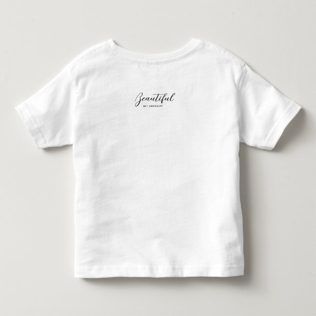 Minimalist Beautiful Script Toddler T-Shirt, Simpl T-Shirt (Back)
