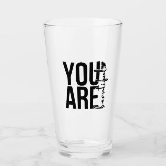 Minimalist “Beautiful” Typography Design – Black a Glass