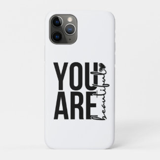 Minimalist “Beautiful” Typography Design – Black Case-Mate iPhone Case