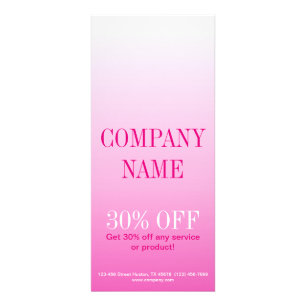 Minimalist beauty cosmetology blush pink ombre rack card