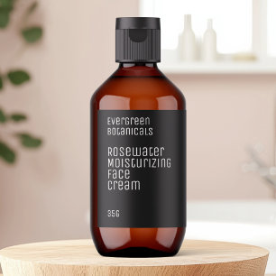 minimalist beauty label - black and white