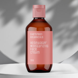 minimalist beauty label - dusty rose colour