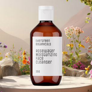 minimalist beauty label - white and black