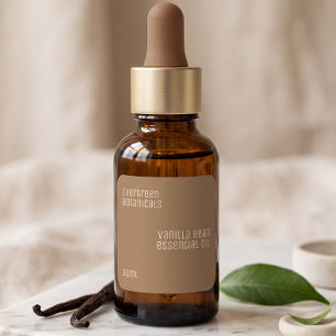 minimalist beauty product label cream on beige