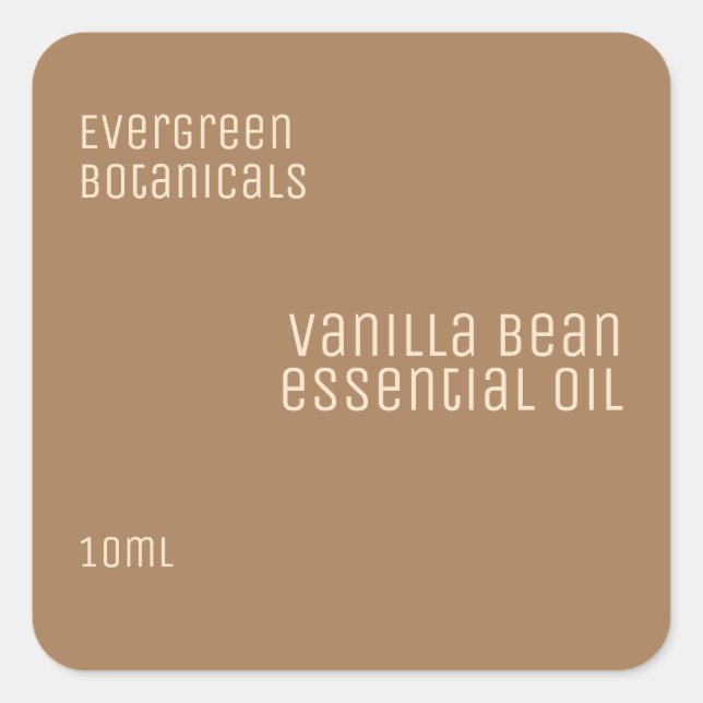 minimalist beauty product label cream on beige (Front)