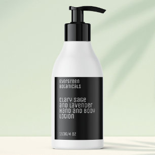 minimalist beauty products label - black and white