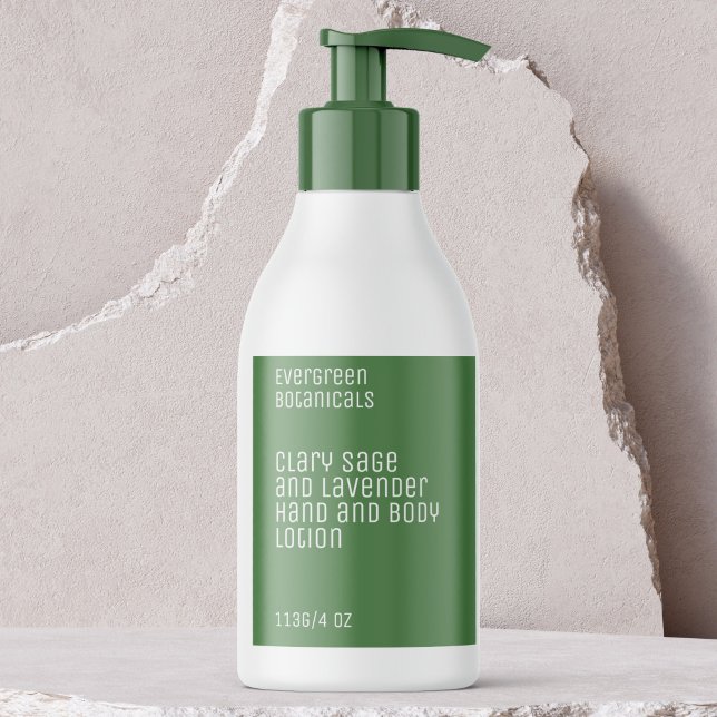 minimalist beauty products label - green and white (Creator Uploaded)