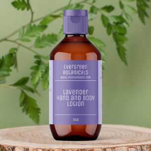 minimalist beauty products label  - purple