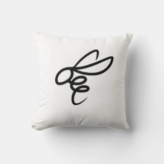 Minimalist Bee Line Art Design – Modern Simple Bee Cushion