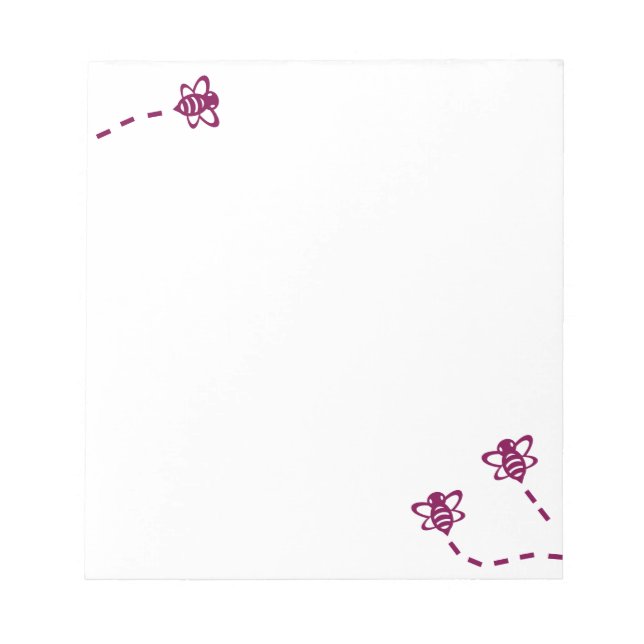 Minimalist Bee Notepad - Everyday Use (Front)