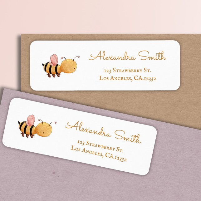 Minimalist Bee Return Address (Creator Uploaded)