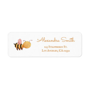 Minimalist Bee Return Address