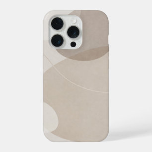Minimalist Beige Abstract iPhone 15 Pro Case