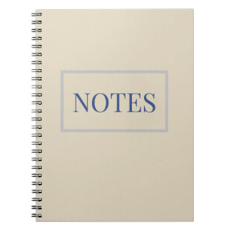 Minimalist Beige and Blue Contemporary notebook