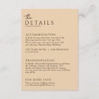 Minimalist Beige Boho Chic Unique Wedding Details