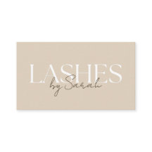 Minimalist Beige & Brown Lash Tech