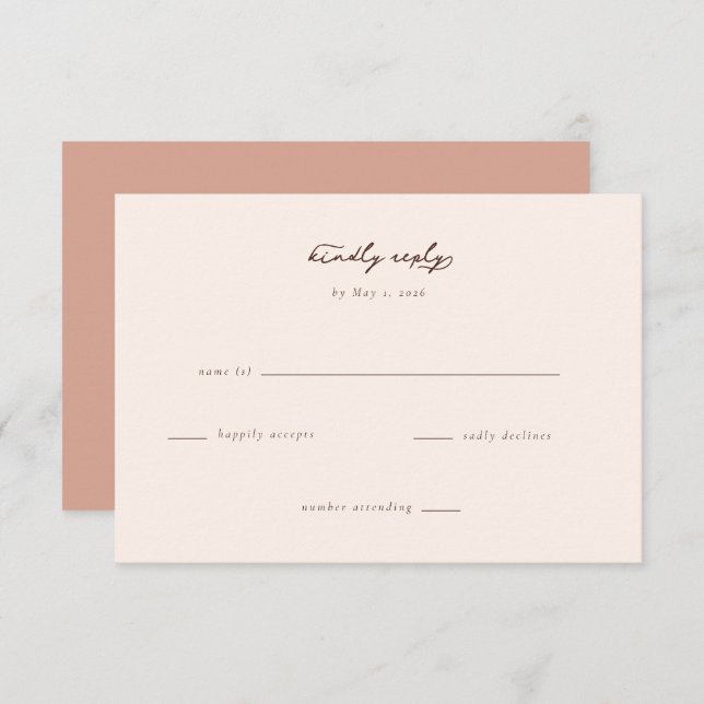 Minimalist Beige Calligraphy Template (Front/Back)