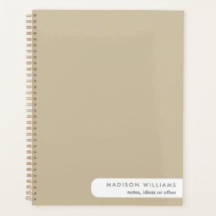 Minimalist Beige Custom Notebook Personalised Planner