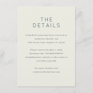 Minimalist Beige Informational Enclosure Card