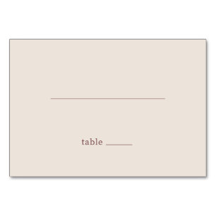 Minimalist Beige Line Art Table Number