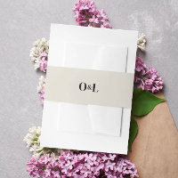 Minimalist Beige Monogram Wedding