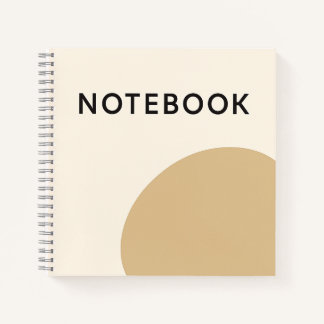 Minimalist Beige Notebook – Geometric Notebook