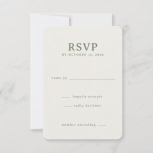 Minimalist Beige RSVP Template