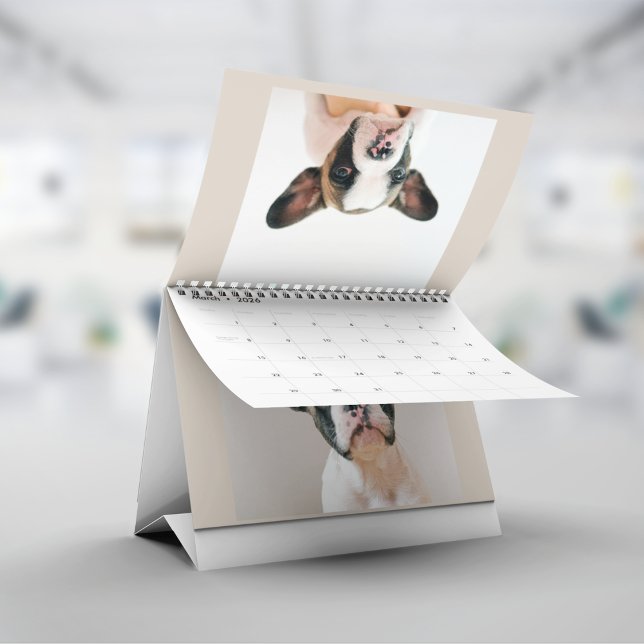 Minimalist Beige Scrapbook Pet Photo  Calendar (Creator Uploaded)