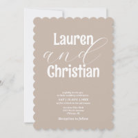 Minimalist Beige Scripture Wedding Invitation