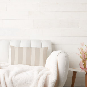 Minimalist Beige Stripe Lumbar Pillow