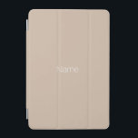 Minimalist beige tan custom name monogram iPad mini cover<br><div class="desc">Elegant minimalist modern beige tan custom name monogram iPad mini Cover</div>