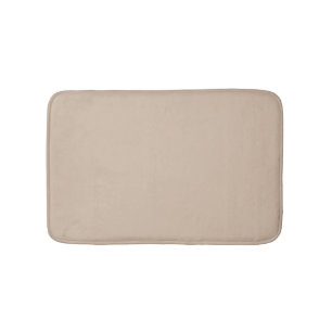 Minimalist beige tan neutral solid plain elegant bath mat