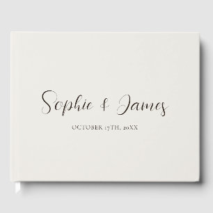 Minimalist Beige Wedding Guest Book