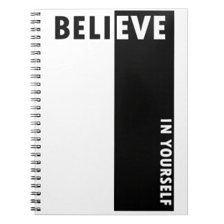 Minimalist “Believe in Yourself” Motivational Notebook