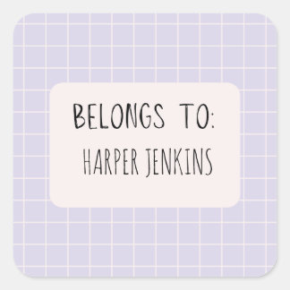 Minimalist "Belongs To" Name Stickers