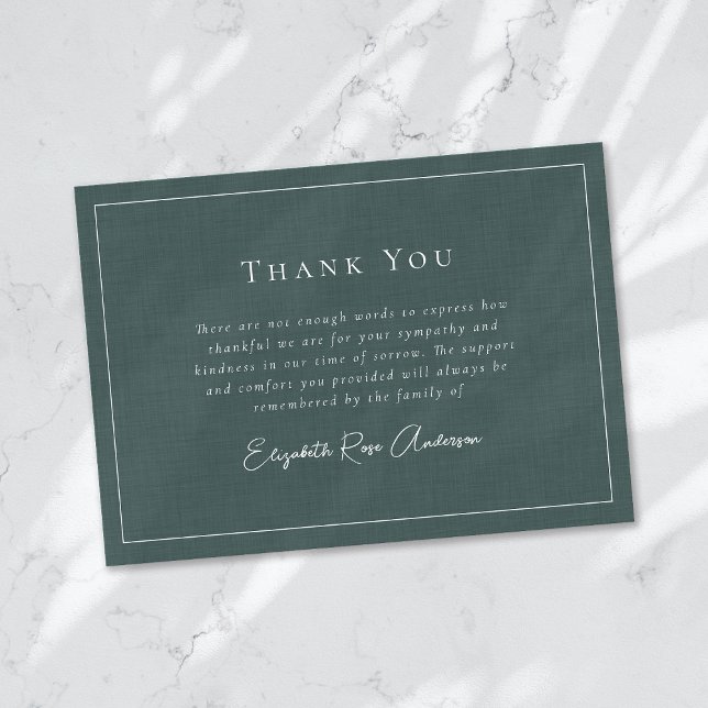 Minimalist Bereavement Funeral Thank You Card (Creator Uploaded)