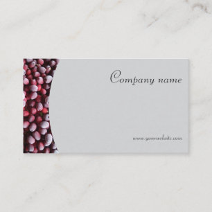 Minimalist berry photo QR grey Business Card