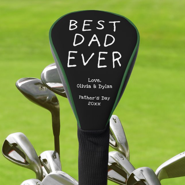 Minimalist Best Dad Ever Golf Head Cover (Creator Uploaded)
