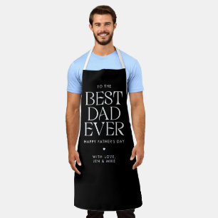 Minimalist Best Dad Ever Modern Father's Day Apron