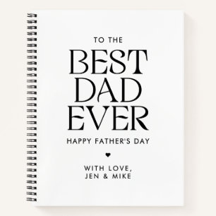 Minimalist Best Dad Ever Modern Father's Day Notebook