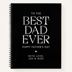 Minimalist Best Dad Ever Modern Father's Day Notebook