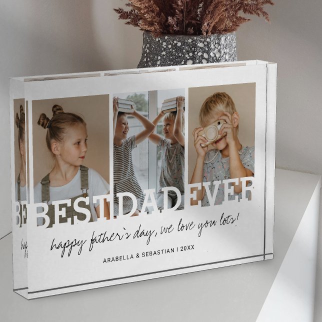 Minimalist Best Dad Ever Photo Block (Creator Uploaded)